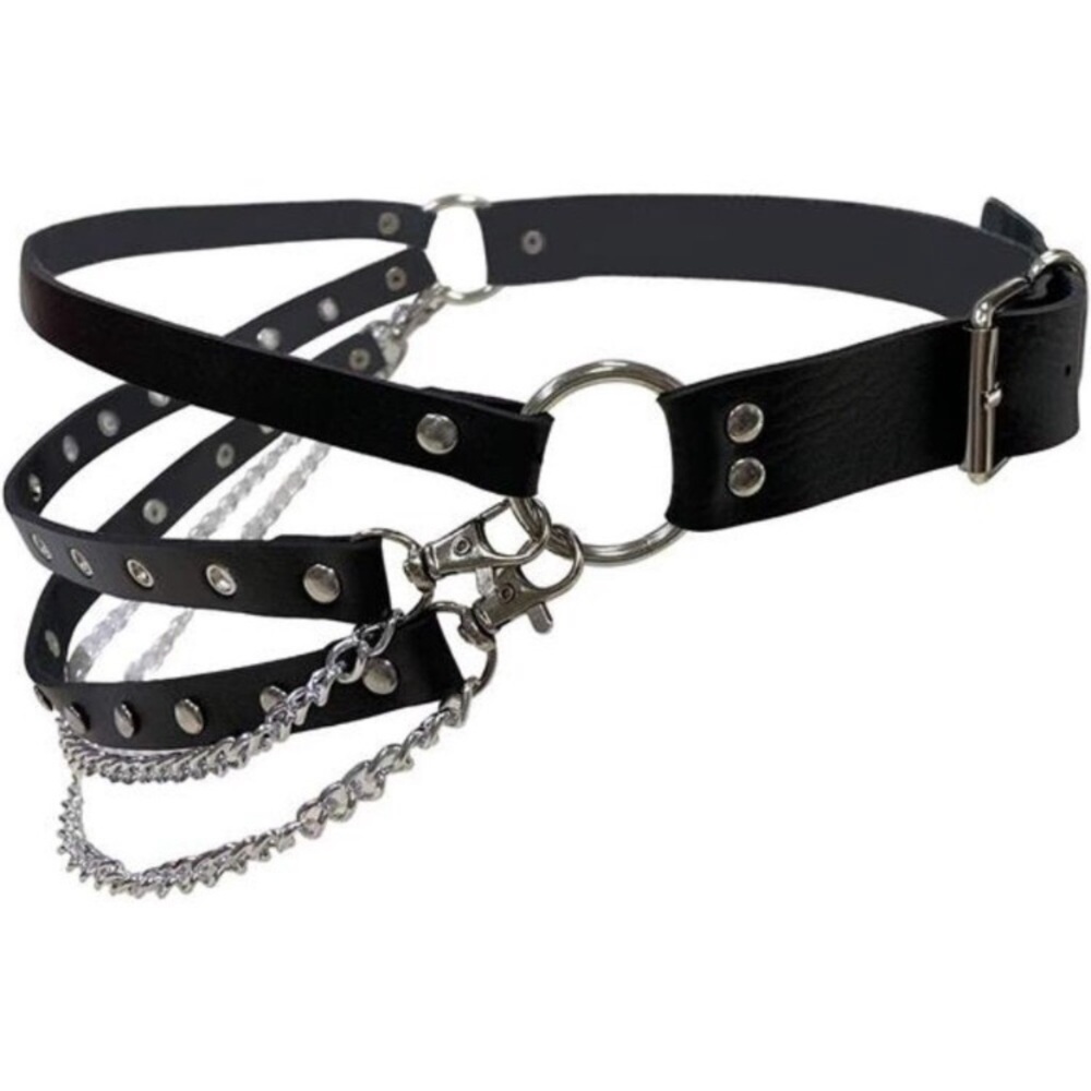 Punk Belts O-Rings Chains Goth Rock Steampunk Style Garters Strap for Women